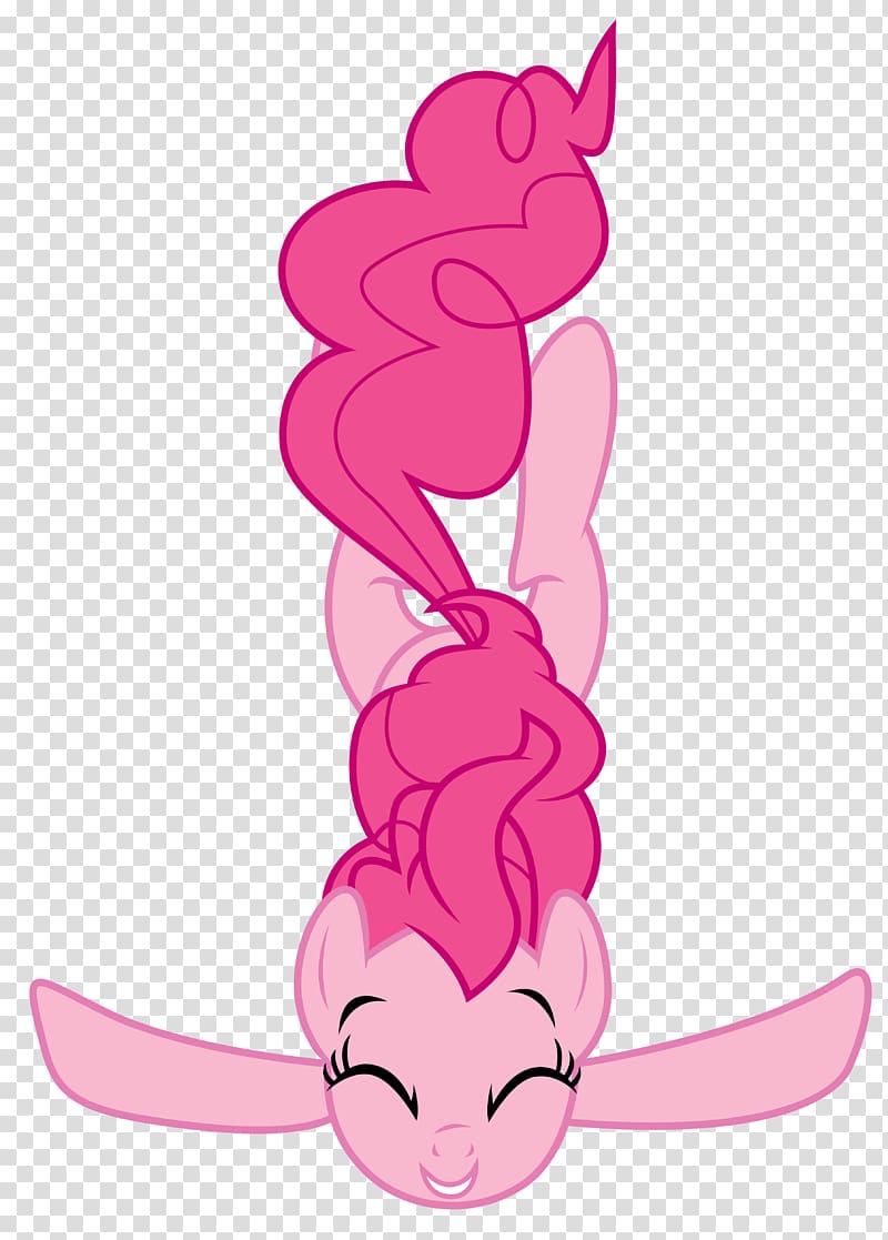 Pinkie Pie Applejack Sticker Pony Horse, falling down transparent background PNG clipart