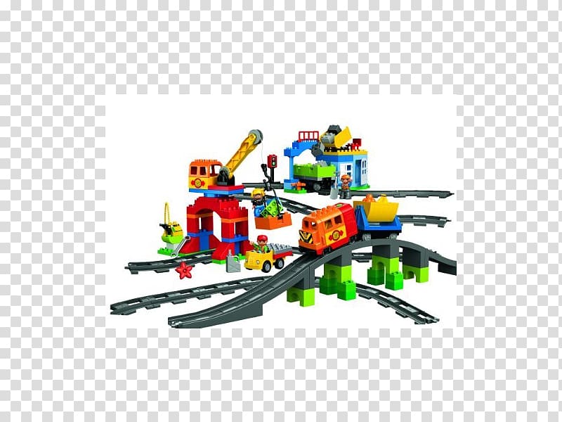 LEGO 10508 DUPLO Deluxe Train Set Lego Duplo Toy block, train transparent background PNG clipart