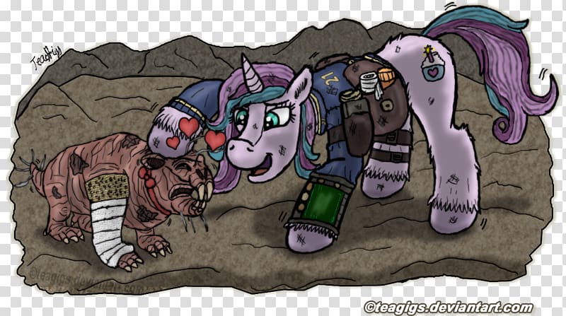 Horse Animated cartoon Illustration Legendary creature, fallout 4 molerat transparent background PNG clipart