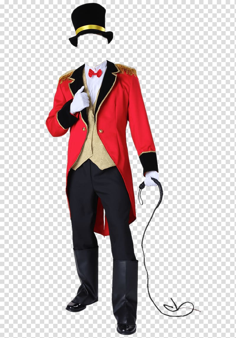 man in red suit , Costume Ringmaster transparent background PNG clipart