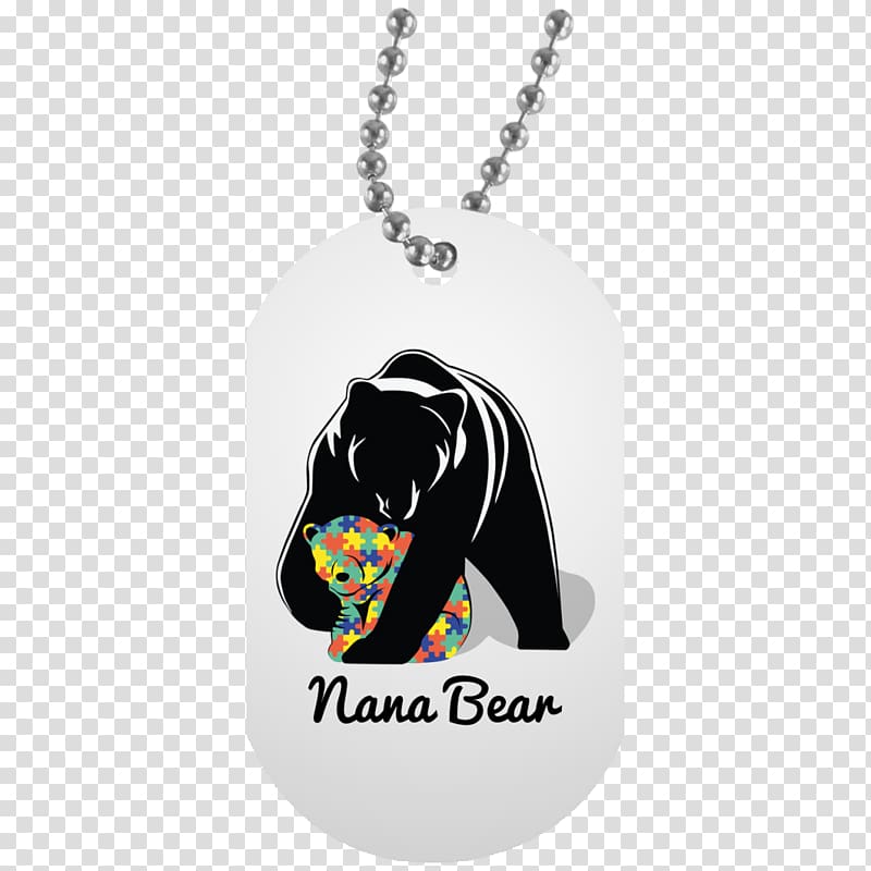 Dog tag Goku Newfoundland dog Necklace Military, Bear love transparent background PNG clipart