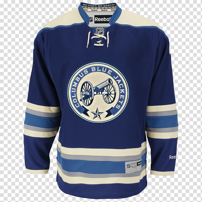 Columbus Blue Jackets National Hockey League Third jersey Clothing, jacket transparent background PNG clipart