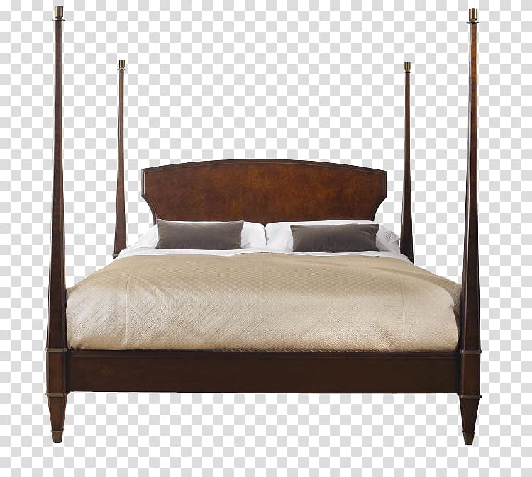 Nightstand Bed frame Furniture Four-poster bed, Bed life transparent background PNG clipart