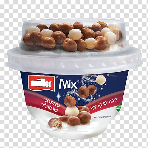 Chocolate-coated peanut Soured milk Müller Yoghurt, milk transparent background PNG clipart