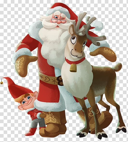 Santa Claus Joulupukki Korvatunturi Christmas Reindeer, santa claus transparent background PNG clipart