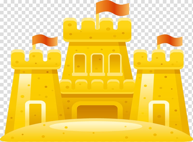 Castle Drawing, Hand painted sand castle decorations transparent background PNG clipart