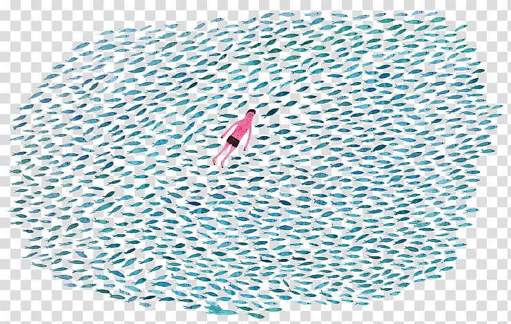 Illustrator Paper Drawing Creative work Illustration, Fish Boy transparent background PNG clipart