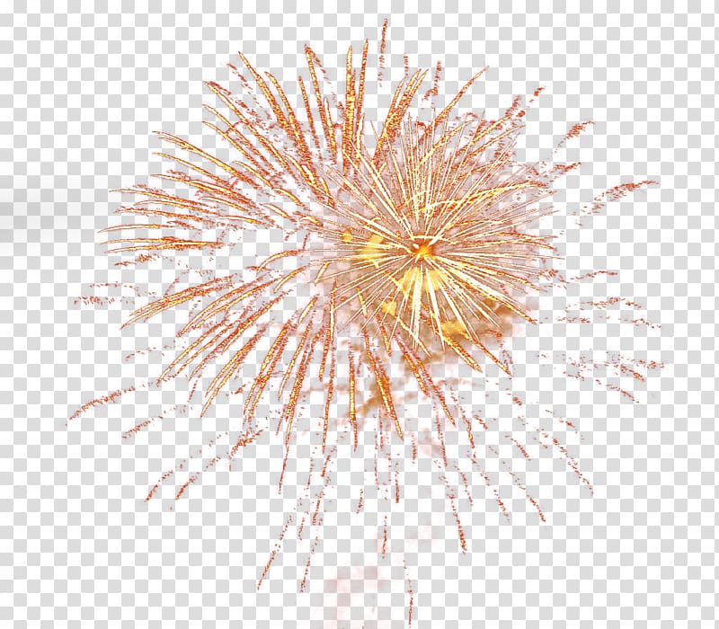 golden fireworks spread transparent background PNG clipart