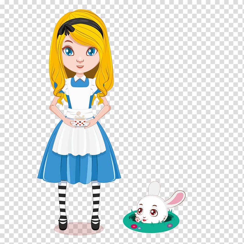 Alices Adventures in Wonderland White Rabbit Illustration, Alice in Wonderland transparent background PNG clipart