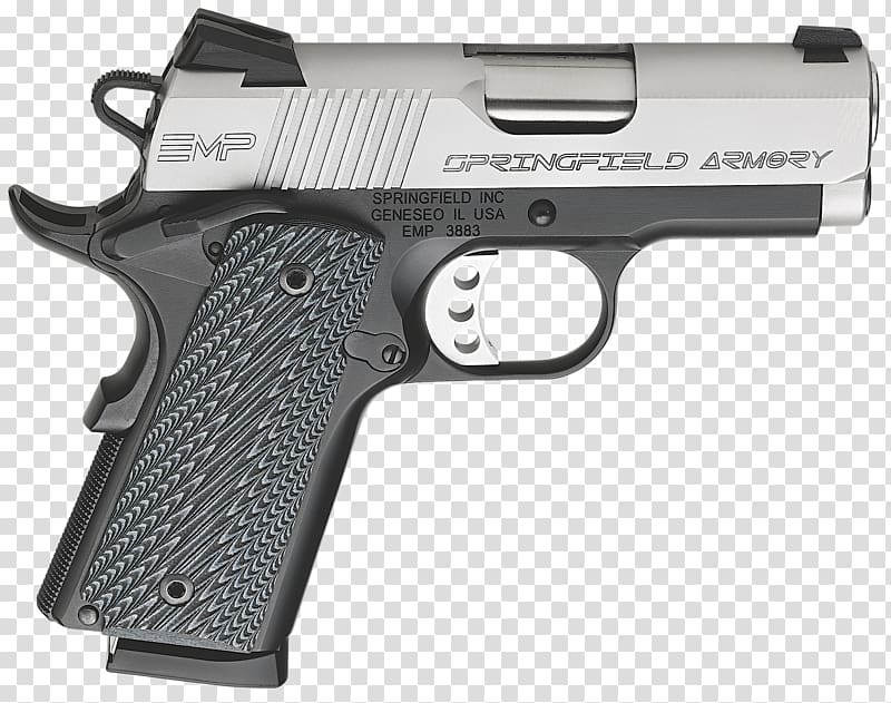Springfield Armory EMP Handgun .40 S&W M1911 pistol, Handgun transparent background PNG clipart