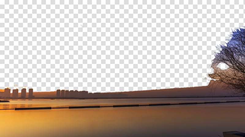 Jinyang Lake Taiyuan Architecture, Shanxi Jinyang Lake at dusk five transparent background PNG clipart