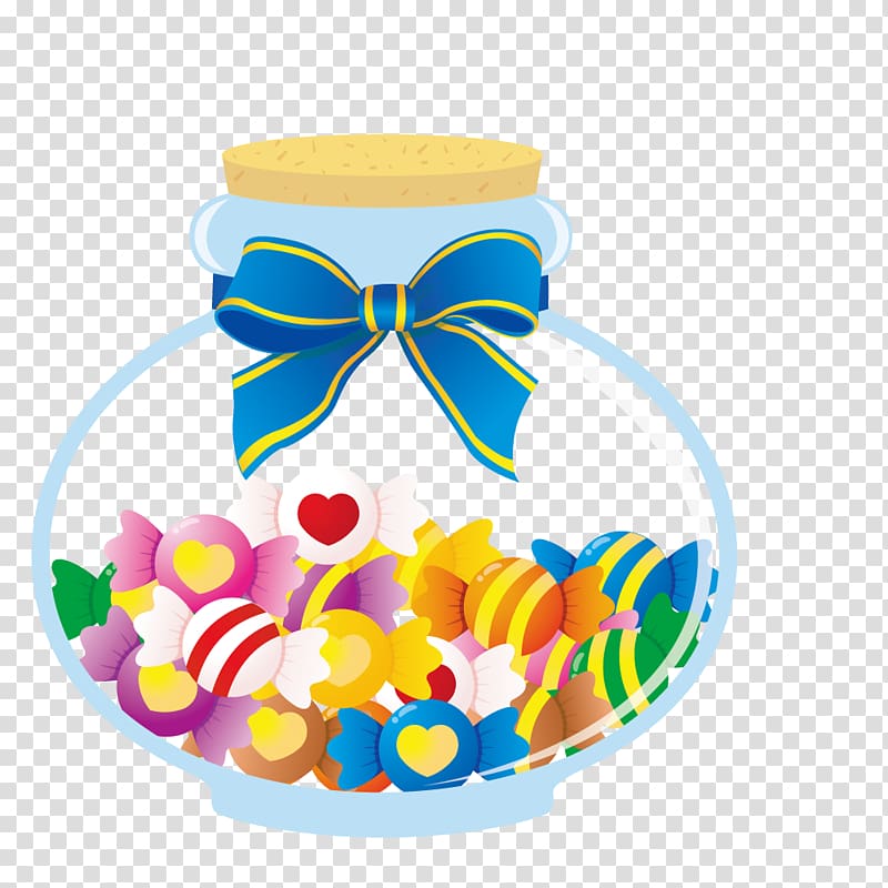 , Round bottle filled candy transparent background PNG clipart