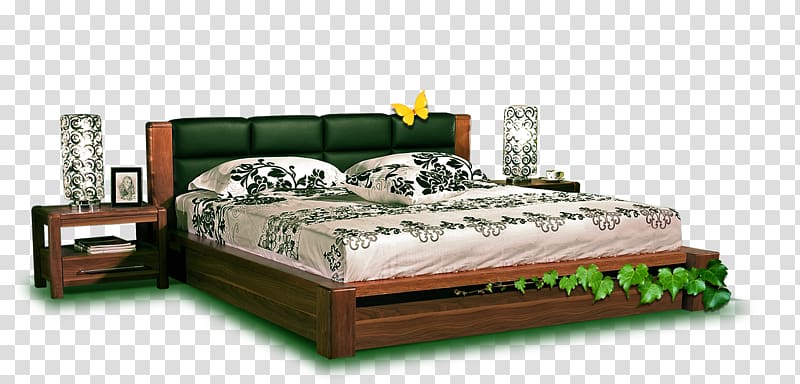 Nightstand Bed Furniture Computer file, bed transparent background PNG clipart