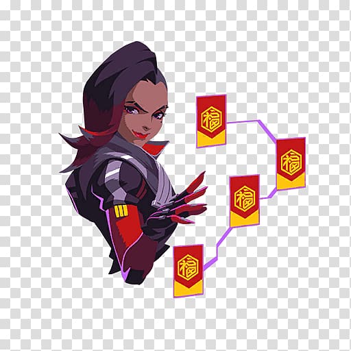 Overwatch Sombra YouTube Heroes of the Storm Discord, youtube transparent background PNG clipart