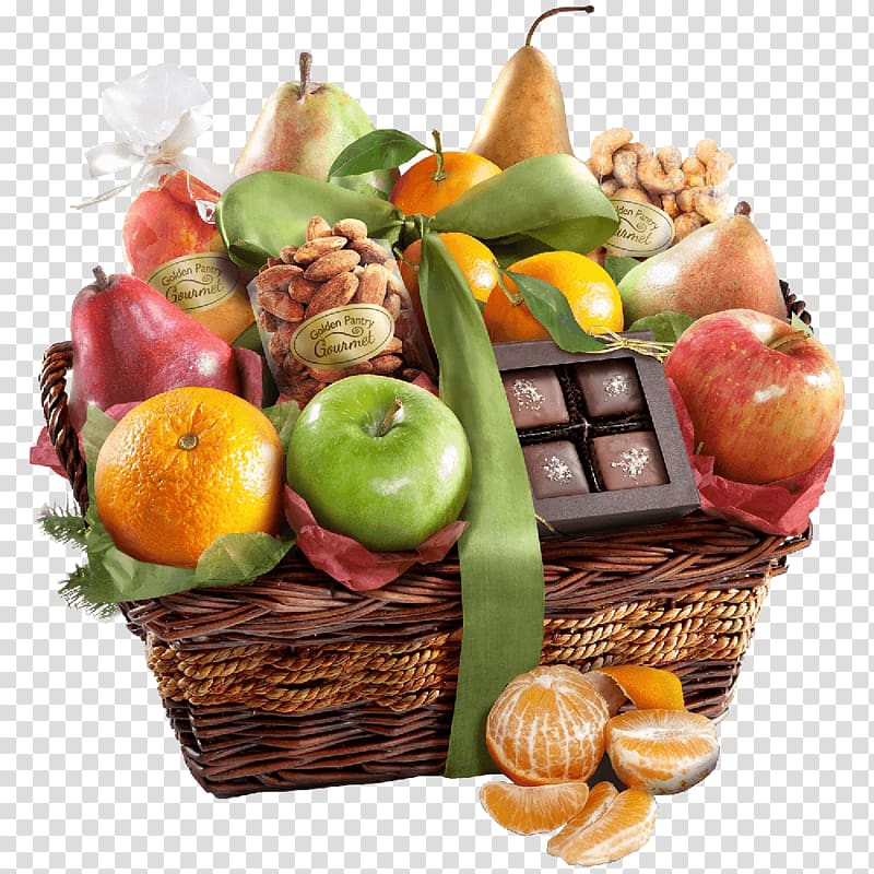 Food Gift Baskets Fruit Orchard, fruit basket transparent background PNG clipart