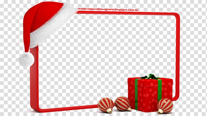 Santa Claus Christmas Frames Gift , MOLDURA transparent background PNG clipart