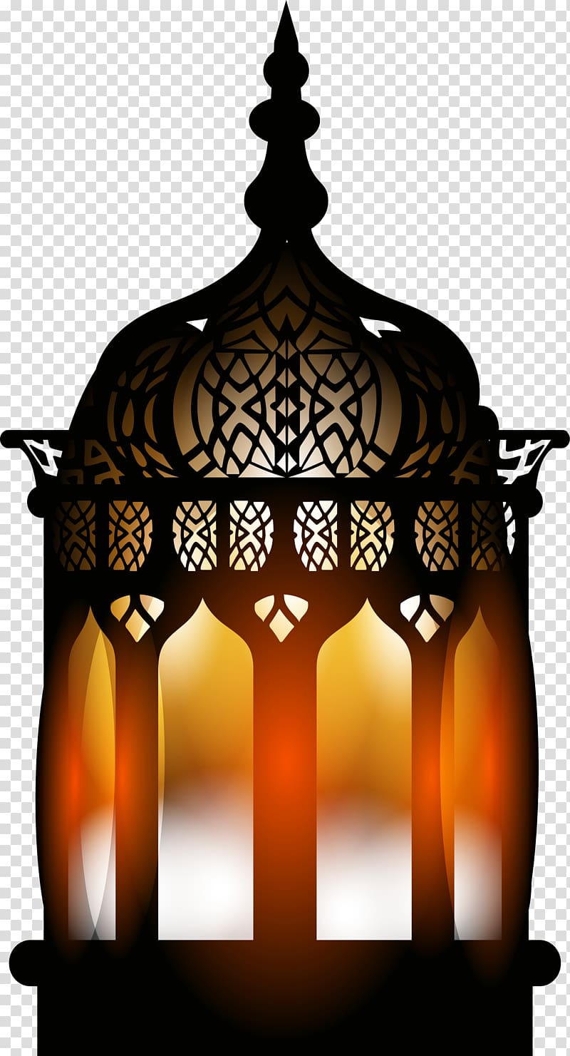 black and brown structure illustration, Quran Islam Ramadan, Black Retro street lamp transparent background PNG clipart