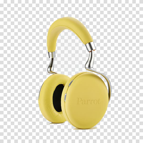 Noise-cancelling headphones Bluetooth Headset Wireless, Simple Yellow Headphones transparent background PNG clipart