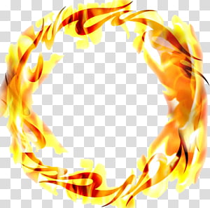 Round orange flame illustration, Ring of Fire Flame, Ring of fire