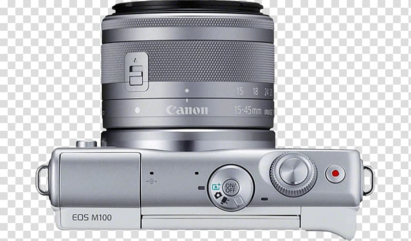 Canon EOS M100 Mirrorless interchangeable-lens camera, Camera transparent background PNG clipart