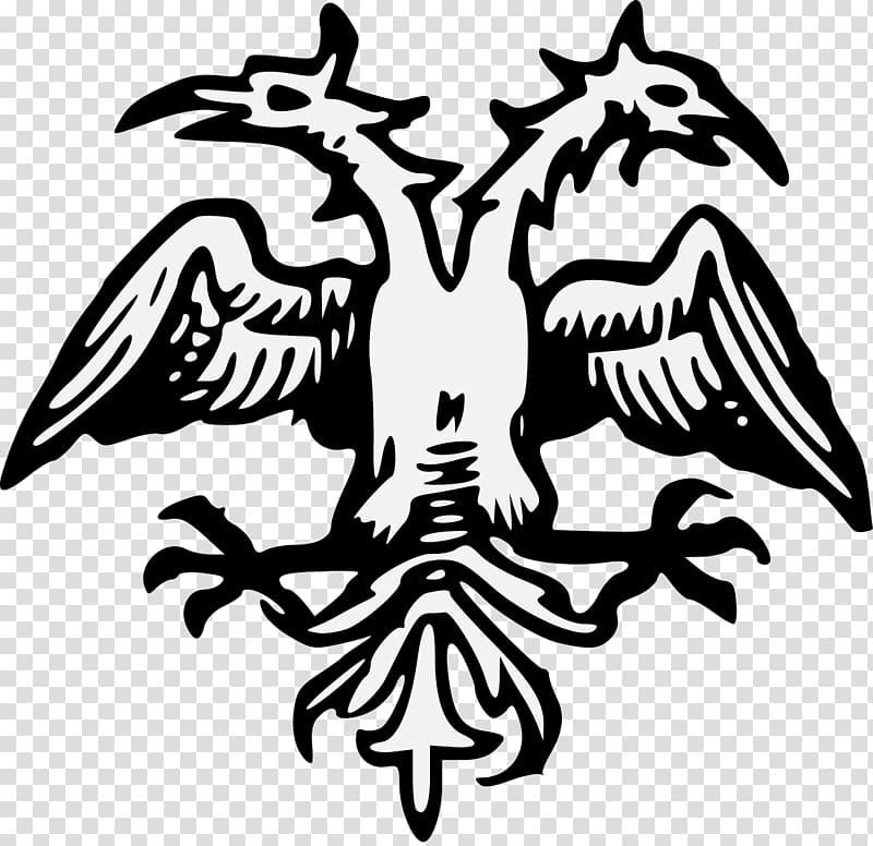 Double-headed eagle Symbol Byzantine Empire , Heraldic transparent background PNG clipart