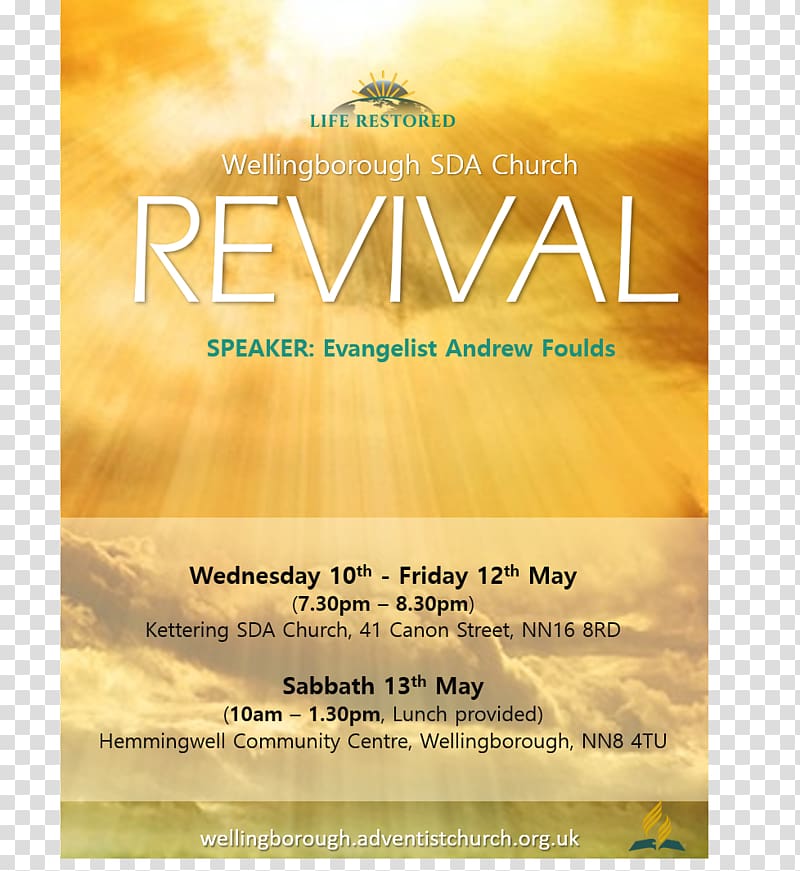 Seventh-day Adventist Church Flyer Wellingborough graph , Revival Day transparent background PNG clipart