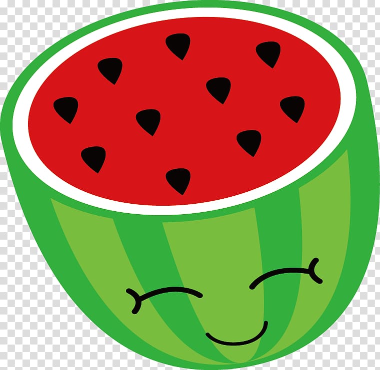 Watermelon Cartoon , Watermelon smile transparent background PNG clipart