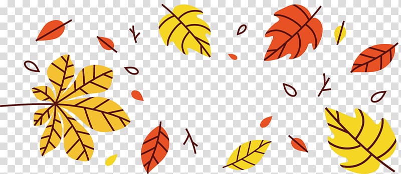 Leaf Petal Deciduous Autumn, Hand painted autumn leaves transparent background PNG clipart