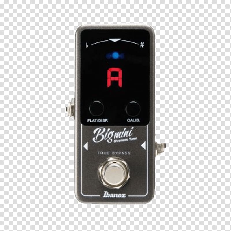 Electronic tuner Ibanez BIGMINI Mini Series Chromatic Tuner Pedal Effects Processors & Pedals Guitar, guitar pedal transparent background PNG clipart
