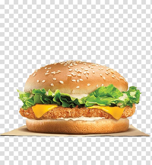 Hamburger Chicken sandwich Cheeseburger Crispy fried chicken, burger king transparent background PNG clipart