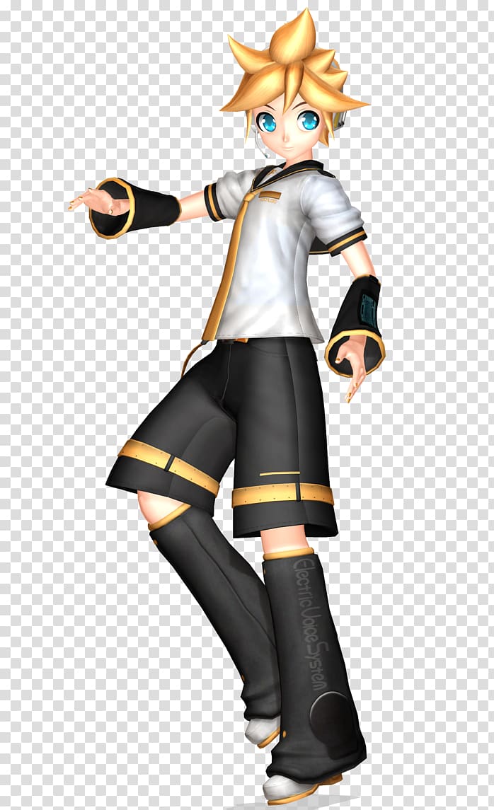 MikuMikuDance Kagamine Rin/Len, Vocloid Mster transparent background PNG clipart