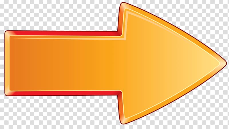 orange right arrowhead, Arrow Bold Orange Right transparent background PNG clipart