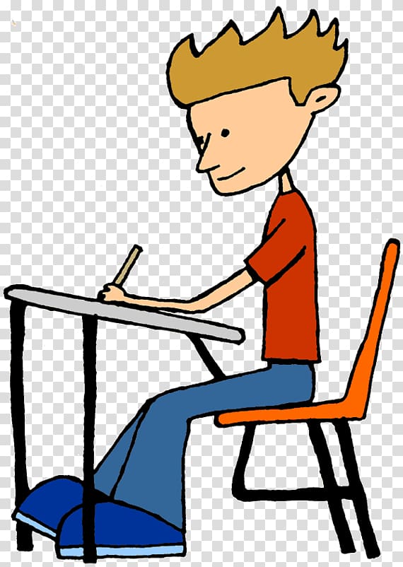 student sitting clipart