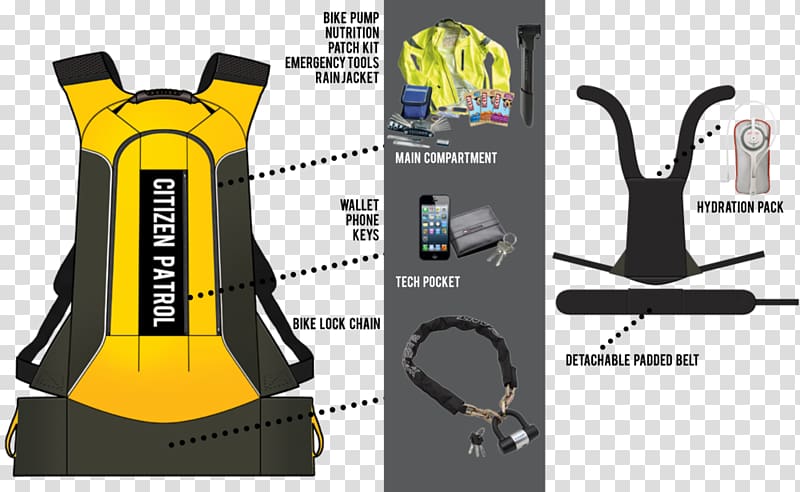 Police bicycle Bag Hydration pack, This Poison Remains transparent background PNG clipart