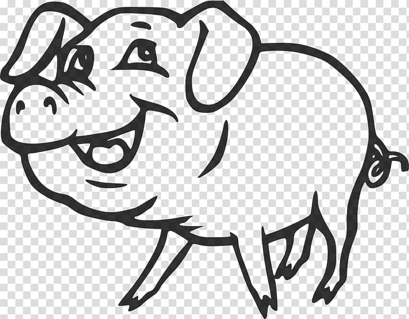 Terrestrial animal Animals Black and White , pig transparent background PNG clipart