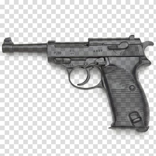 Second World War Luger pistol Walther P38, weapon transparent background PNG clipart