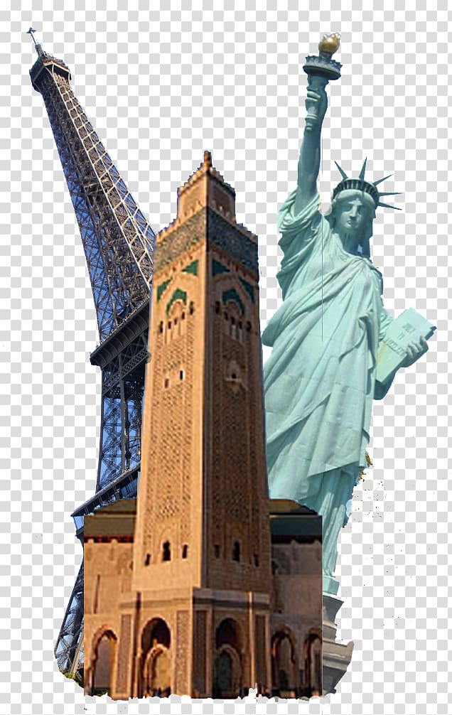 Steeple Statue of Liberty Clock tower, statue of liberty transparent background PNG clipart