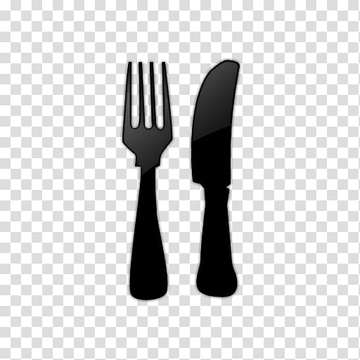 Computer Icons Boomerang Cafe Fork Kitchen utensil, black and white simplicity transparent background PNG clipart