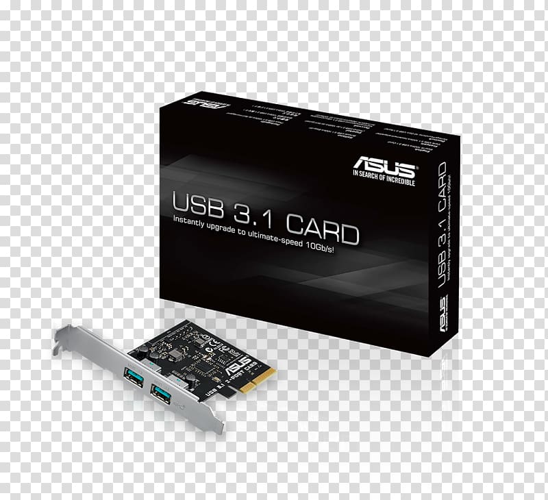 PCI Express USB-C USB 3.1 ASUS, USB transparent background PNG clipart
