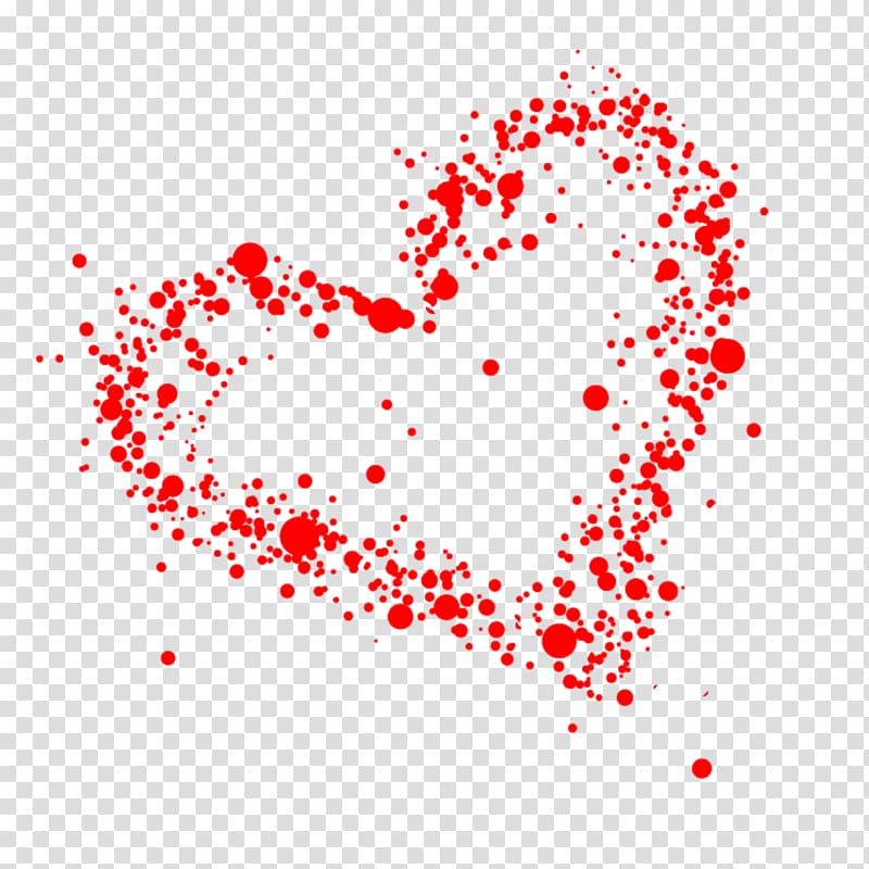Ink brush Heart , Dotted hearts transparent background PNG clipart