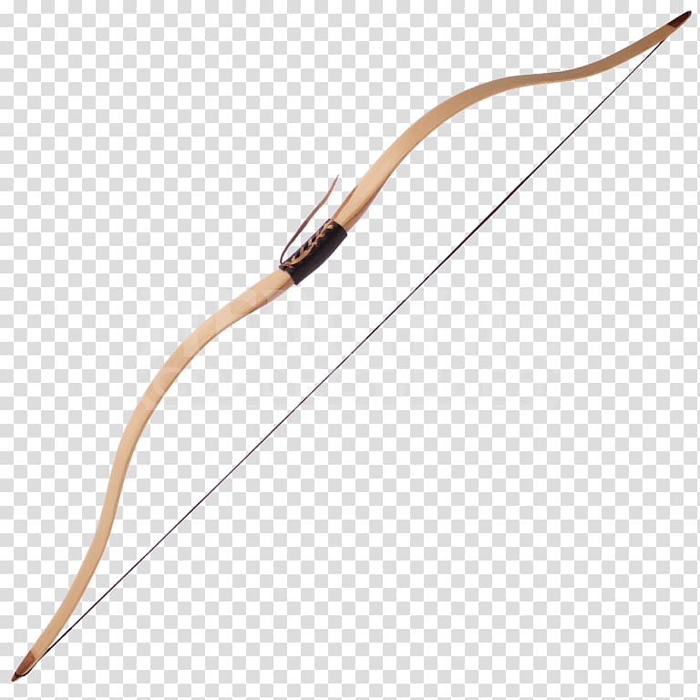 Longbow larp bow and arrow Middle Ages, Archery Bows Made transparent background PNG clipart