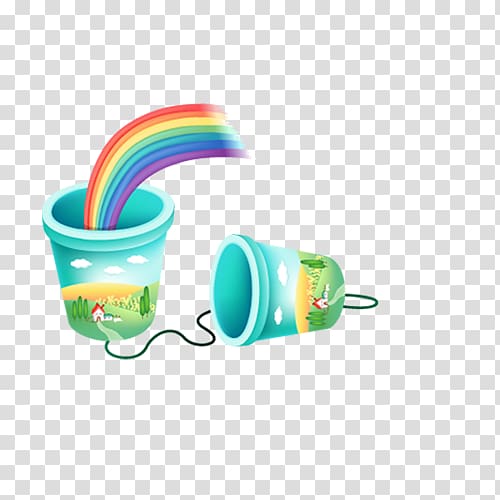 Bucket Paint, rainbow transparent background PNG clipart