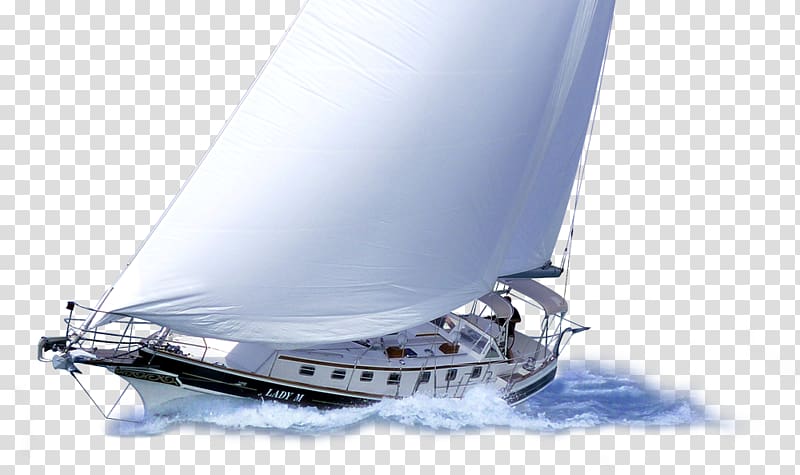 Sailboat Sailing Yacht, beautiful boat transparent background PNG clipart