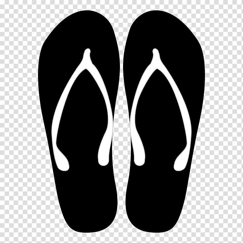 pair of black-and-white flip-flops , Slipper Flip-flops , Sandal Path transparent background PNG clipart