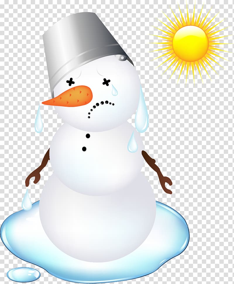Snowman Christmas Melting , Cute Christmas snowman melted material transparent background PNG clipart