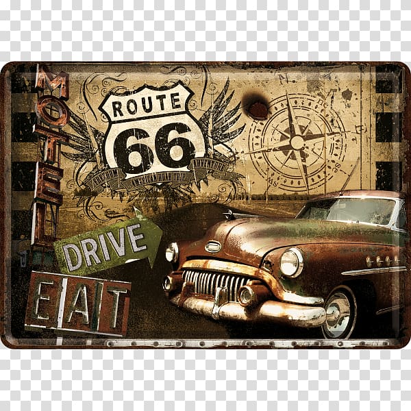 U.S. Route 66 in Arizona Vintage US Numbered Highways Retro style, Old Highway 66 transparent background PNG clipart