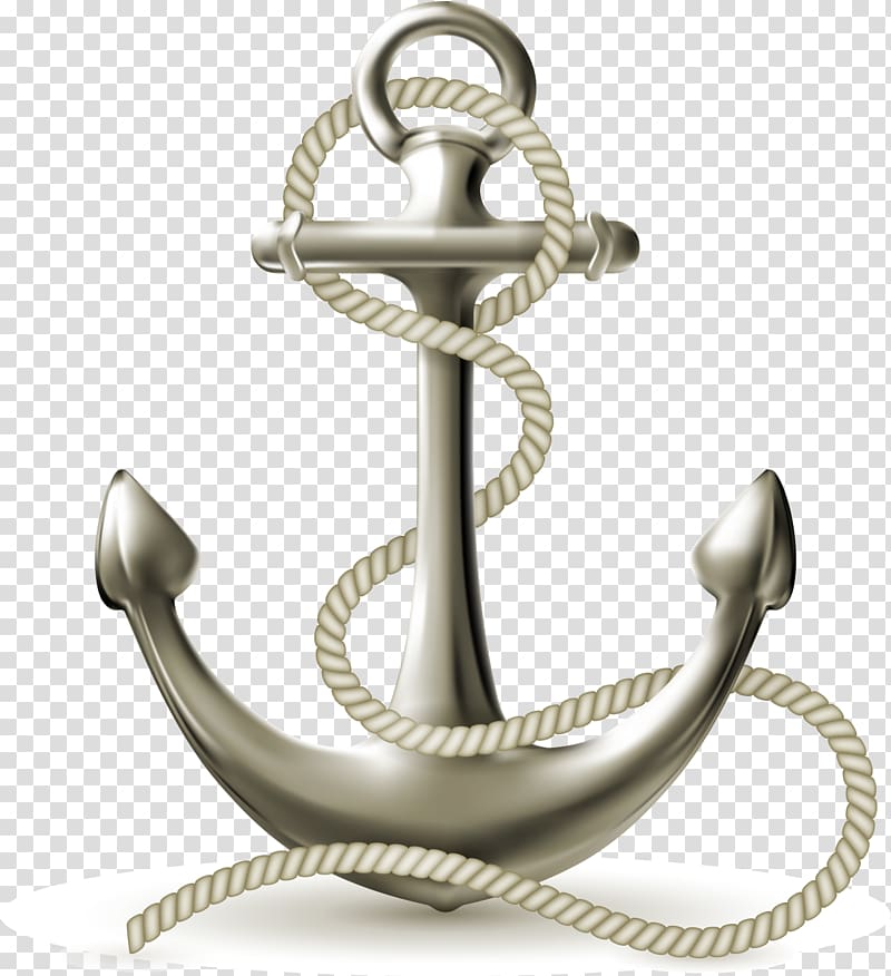 silver anchor , Anchor Ship Rope , Anchors transparent background PNG clipart