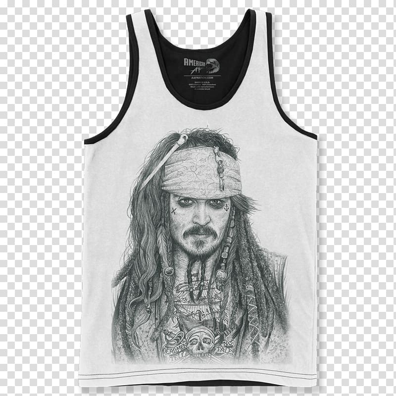 Johnny Depp Jack Sparrow Pirates of the Caribbean: Dead Man\'s Chest T-shirt, johnny depp transparent background PNG clipart