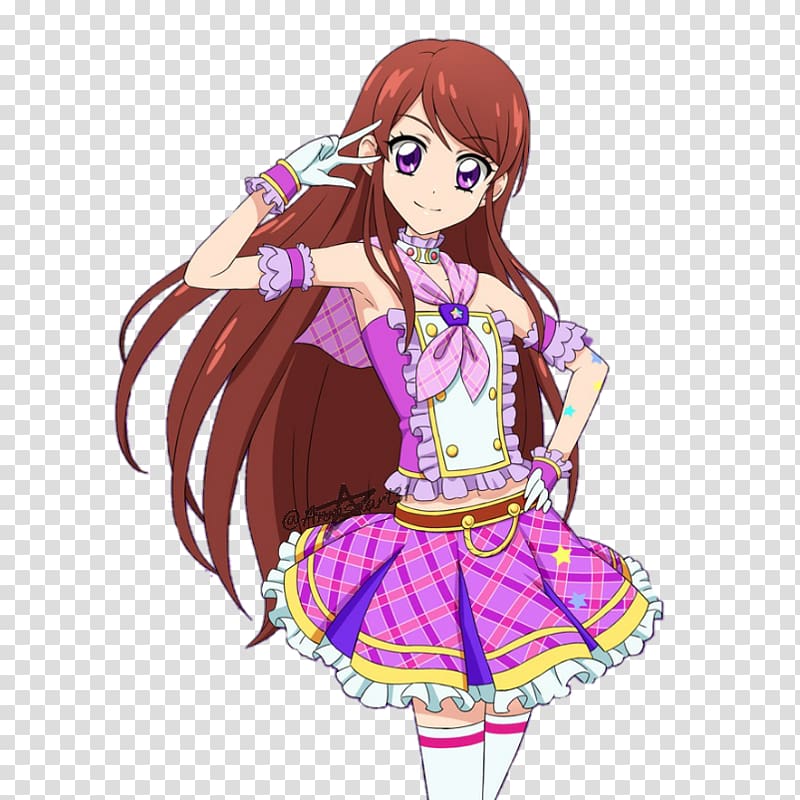 Aikatsu! Ran Shibuki Ichigo Hoshimiya Aoi Kiriya Mizuki Kanzaki, arigatou transparent background PNG clipart