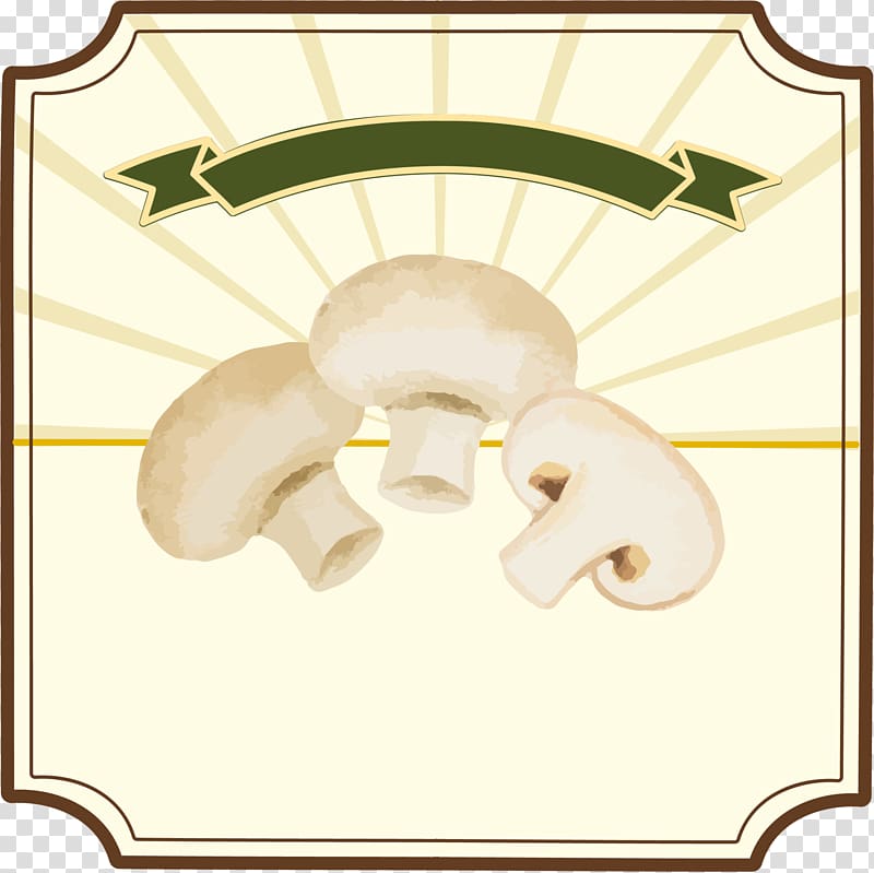Yellow mushroom Badge transparent background PNG clipart